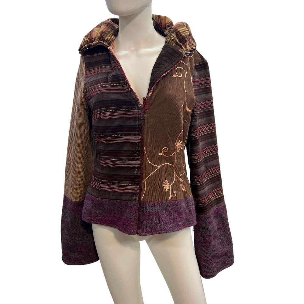 Abitart Vanessa Foglia Embroidered‎ Jacket Size 44 or US 2 or 4